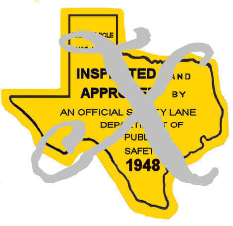 (image for) 1948 Texas Safety Lane Inspection Sticker